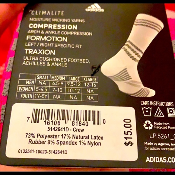 NWT Men’s Adidas Speed Mesh Crew Football Socks - Picture 12 of 12